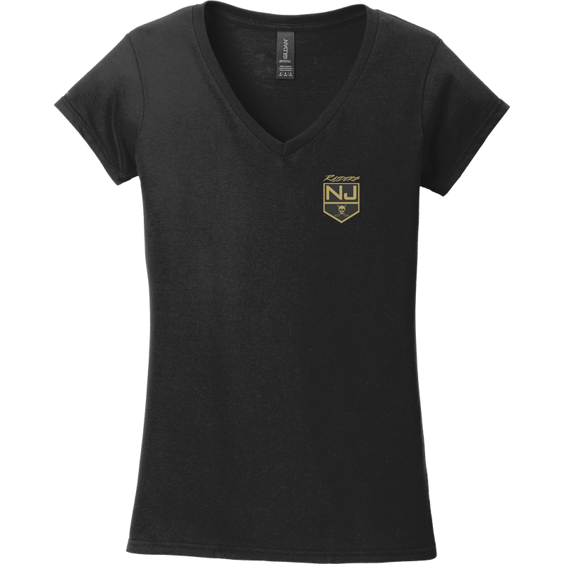 NJ Raiders Softstyle Ladies Fit V-Neck T-Shirt