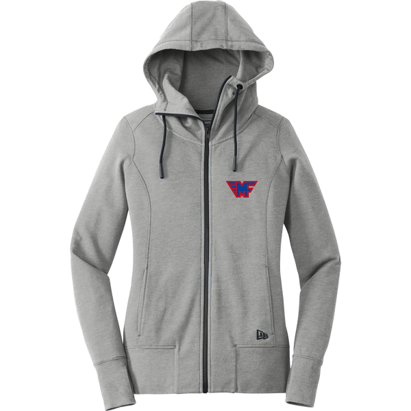 Mid-Fairfield New Era Ladies Tri-Blend Fleece Full-Zip Hoodie