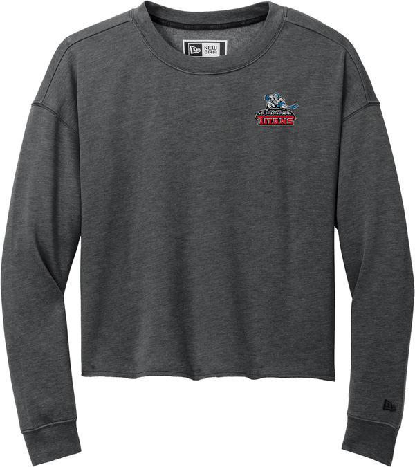 NJ Titans New Era Ladies Tri-Blend Fleece Crop Crew