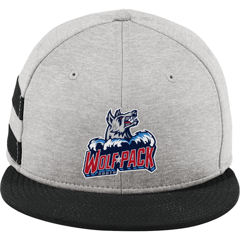 CT Wolfpack South New Era Shadow Heather Striped Flat Bill Snapback Cap