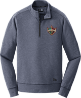 Delaware Ducks New Era Tri-Blend Fleece 1/4-Zip Pullover