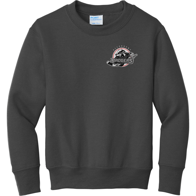 Allegheny Badgers Youth Core Fleece Crewneck Sweatshirt