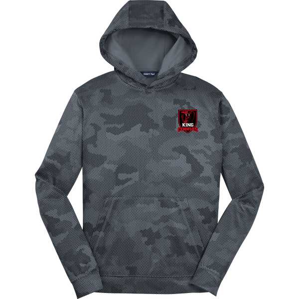 King Cobras Youth Sport-Wick CamoHex Fleece Hooded Pullover